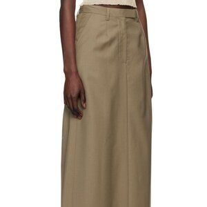 Maryam Nassir Zadeh Khaki Simi Maxi Skirt